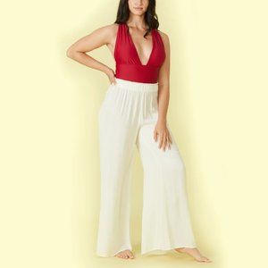 SUMMERSALT Perfect Palazzo Pants White Sand {MM30}